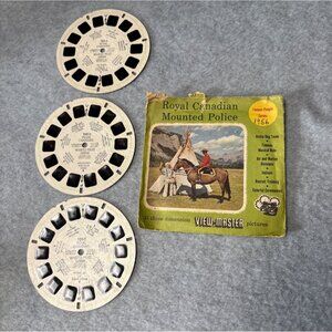 Vintage 1956 View-Master Royal Canadian Mounted Police 3 Reel Set Famous People